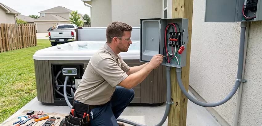 Outdoor Hot Tub Electrical Installation in Colbert