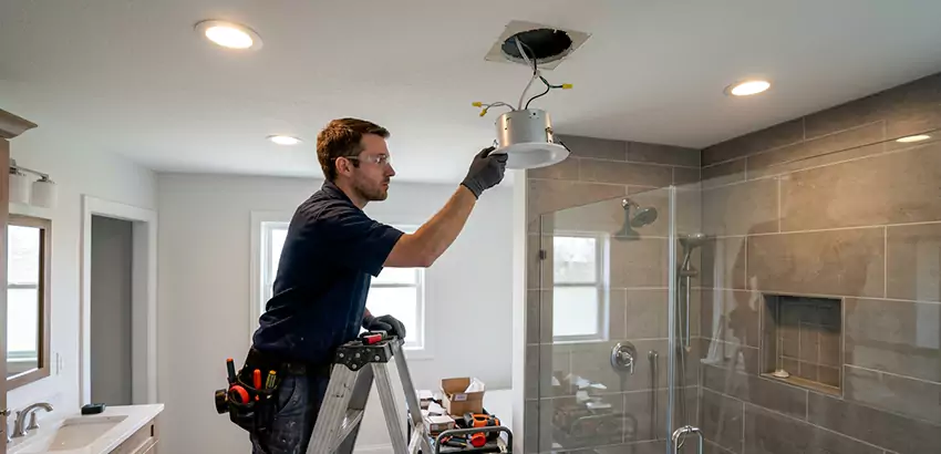 Bathroom and Shower Recessed Lighting Installation in Colbert